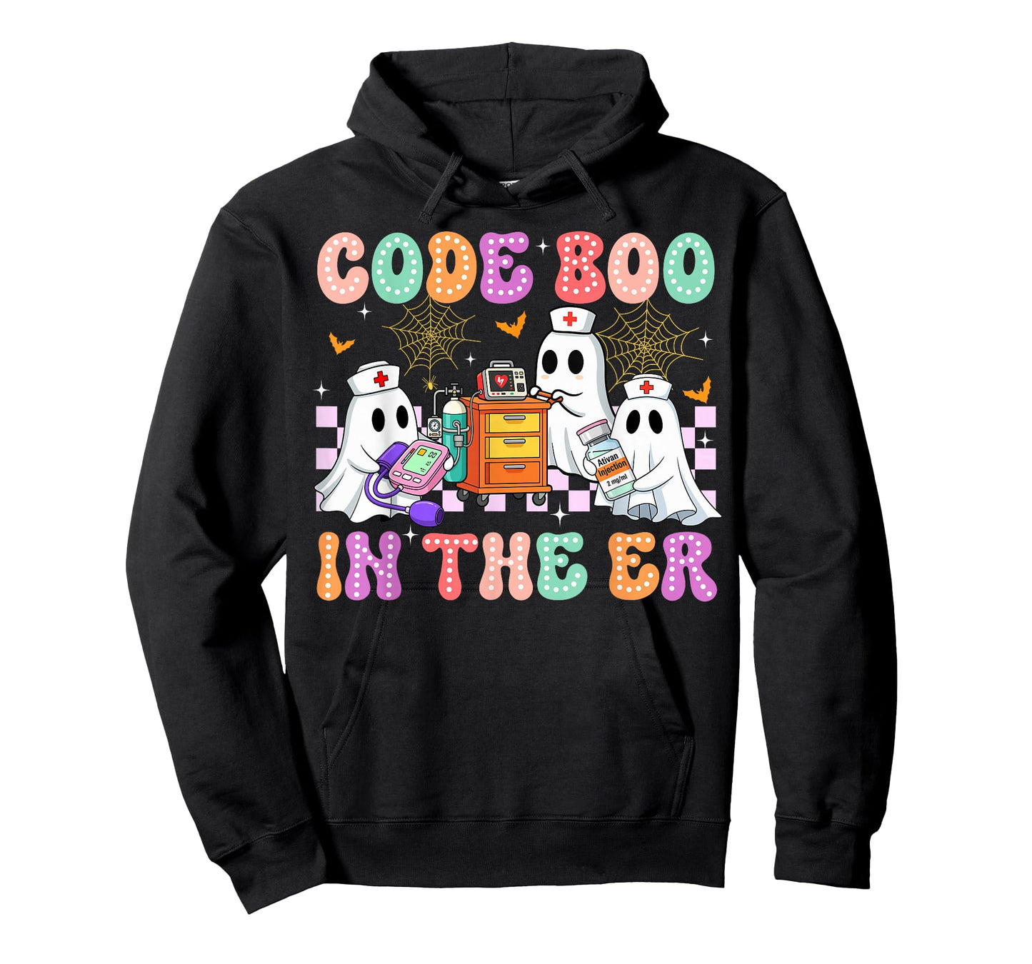 Code Boo In The ER Nurse Ghost Halloween Costume Nursing T-Shirt