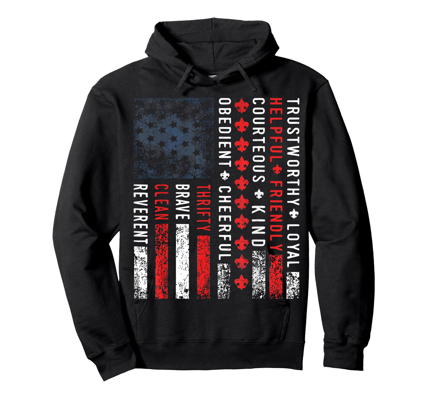 Scouting Law Vintage US America Flag Scouting T-Shirt