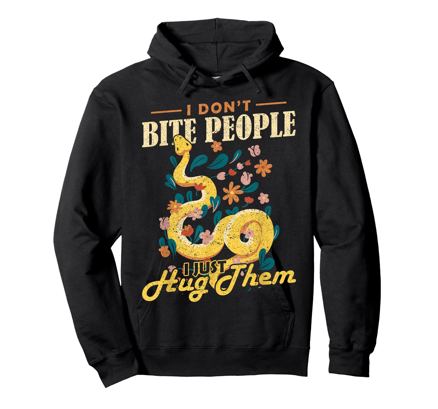 Reptile I Dont Bite People Banana Ball Python T-Shirt