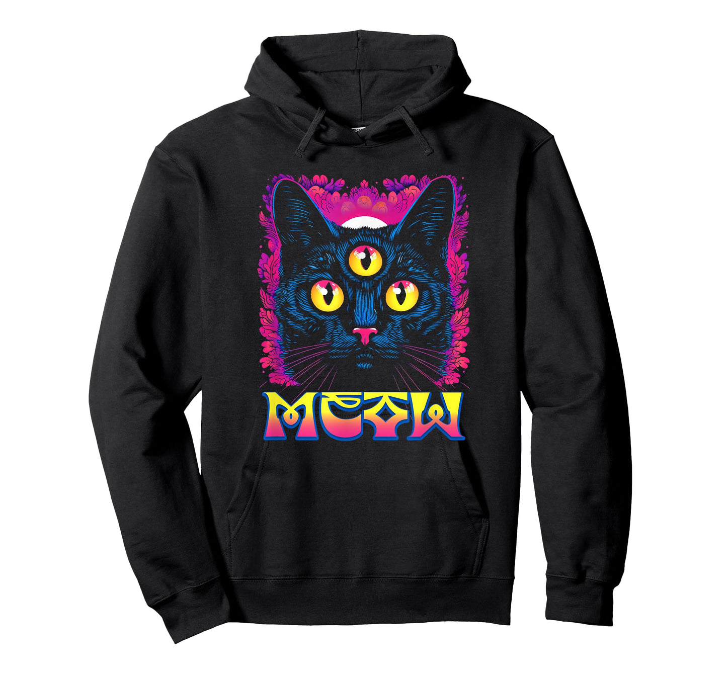 Rainbow Witch Cat With All Seeing 3rd Eye T-Shirt
