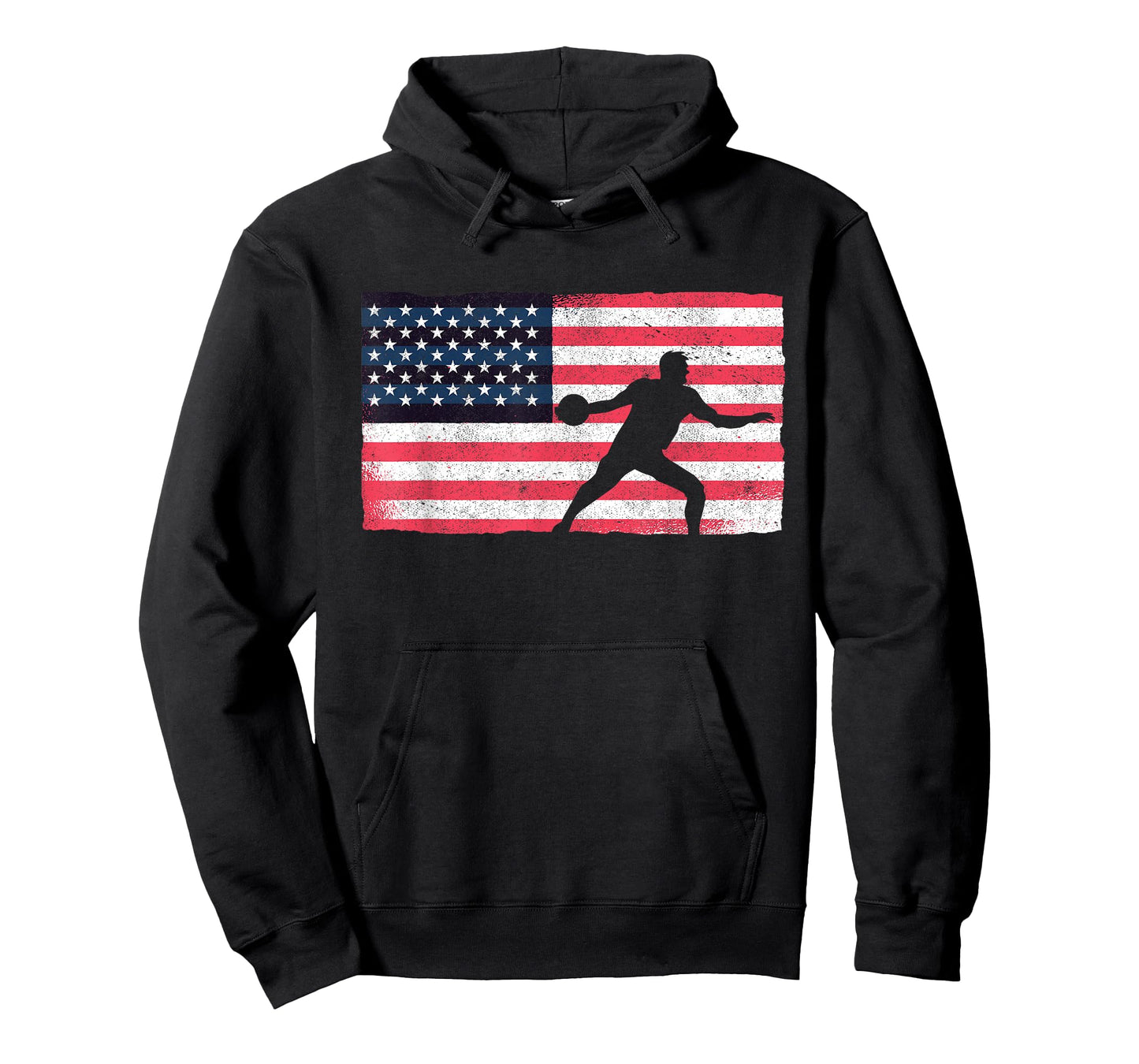 Discus Thrower American Flag Track And Field Throwing Discus T-Shirt