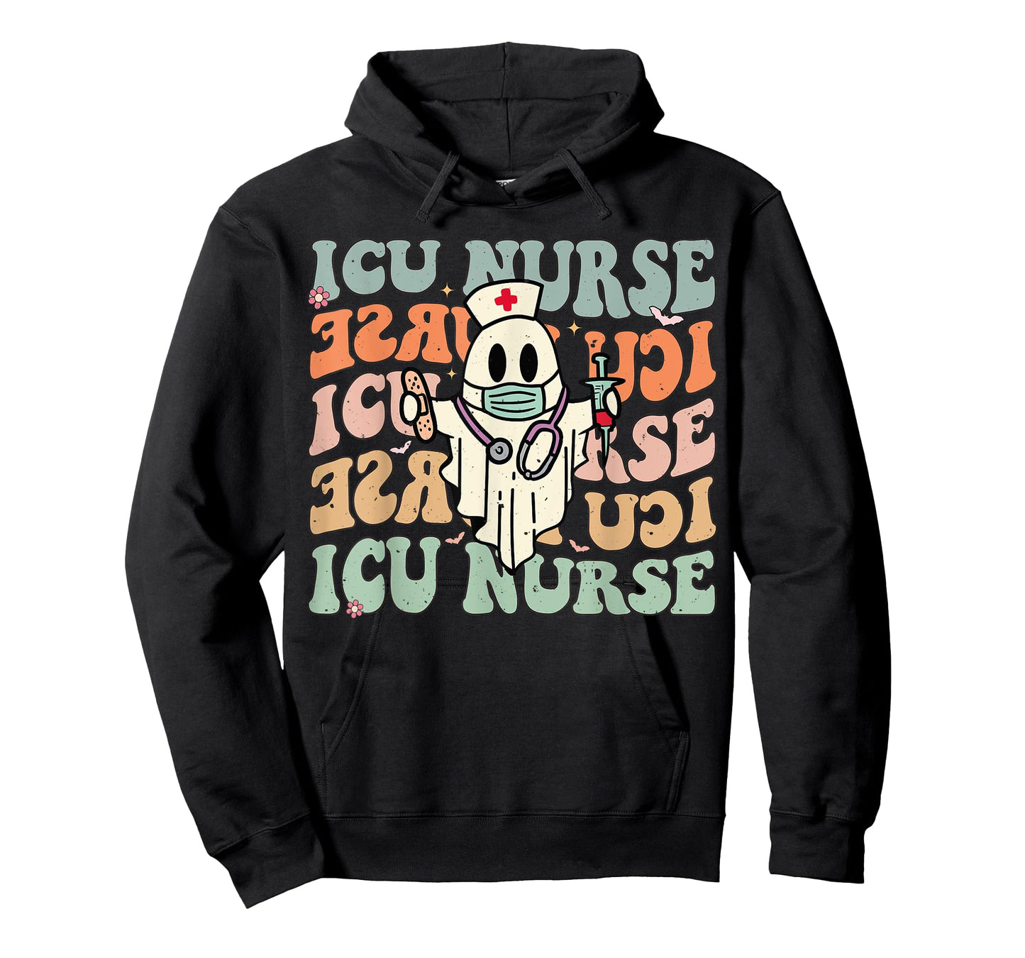 Critical Care Nurse ICU Neonatal Groovy Halloween Nursing T-Shirt