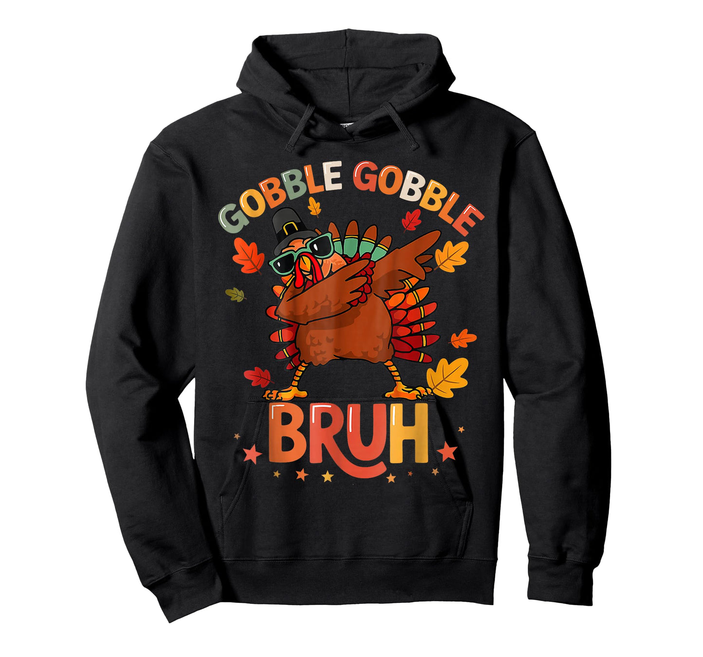 Bruh Funny Thanksgiving Dabbing Turkey Gobble Boys Girls Kid T-Shirt