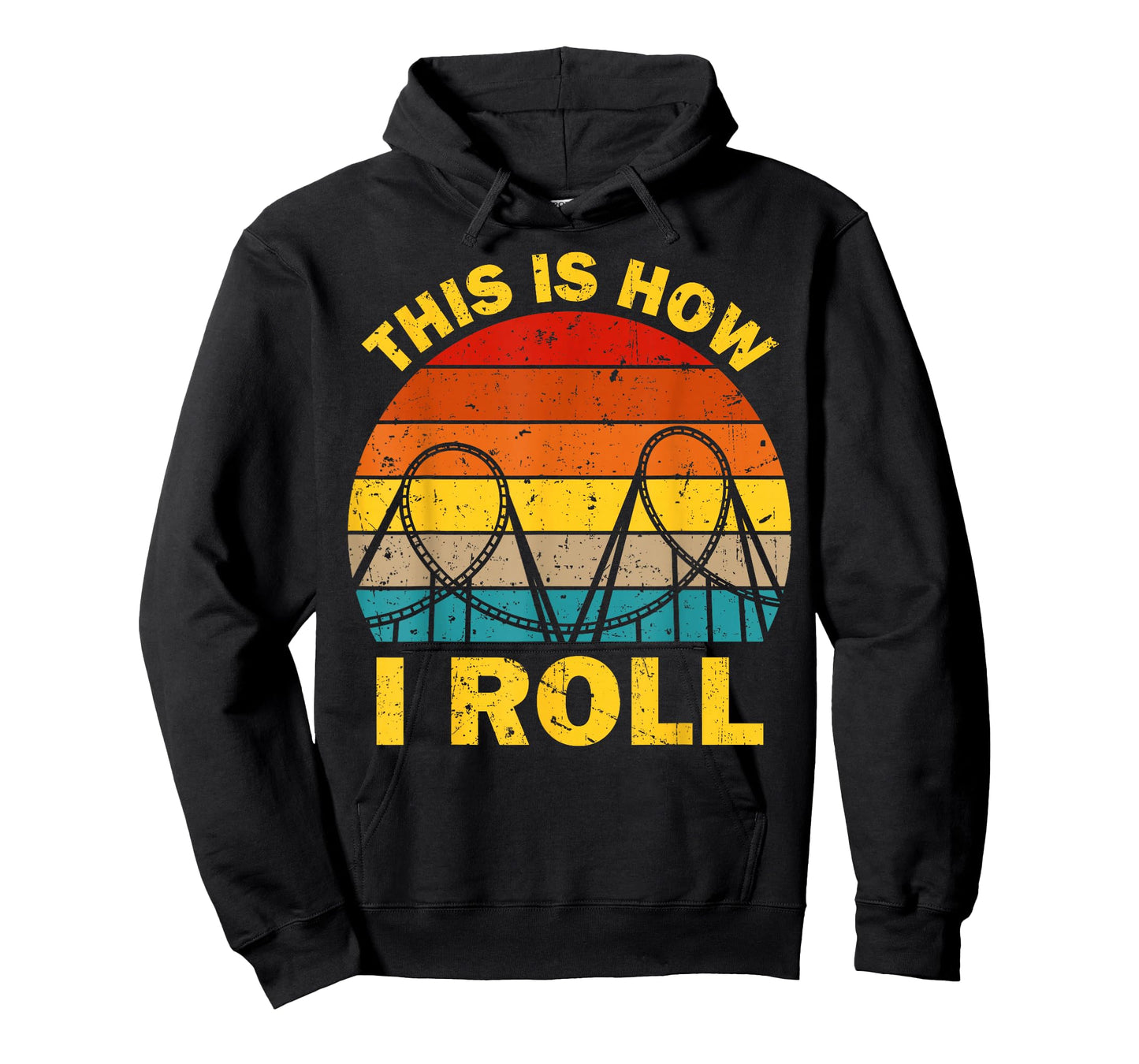 Cool Roller Coaster For Men Women Amusement Theme Park Retro T-Shirt