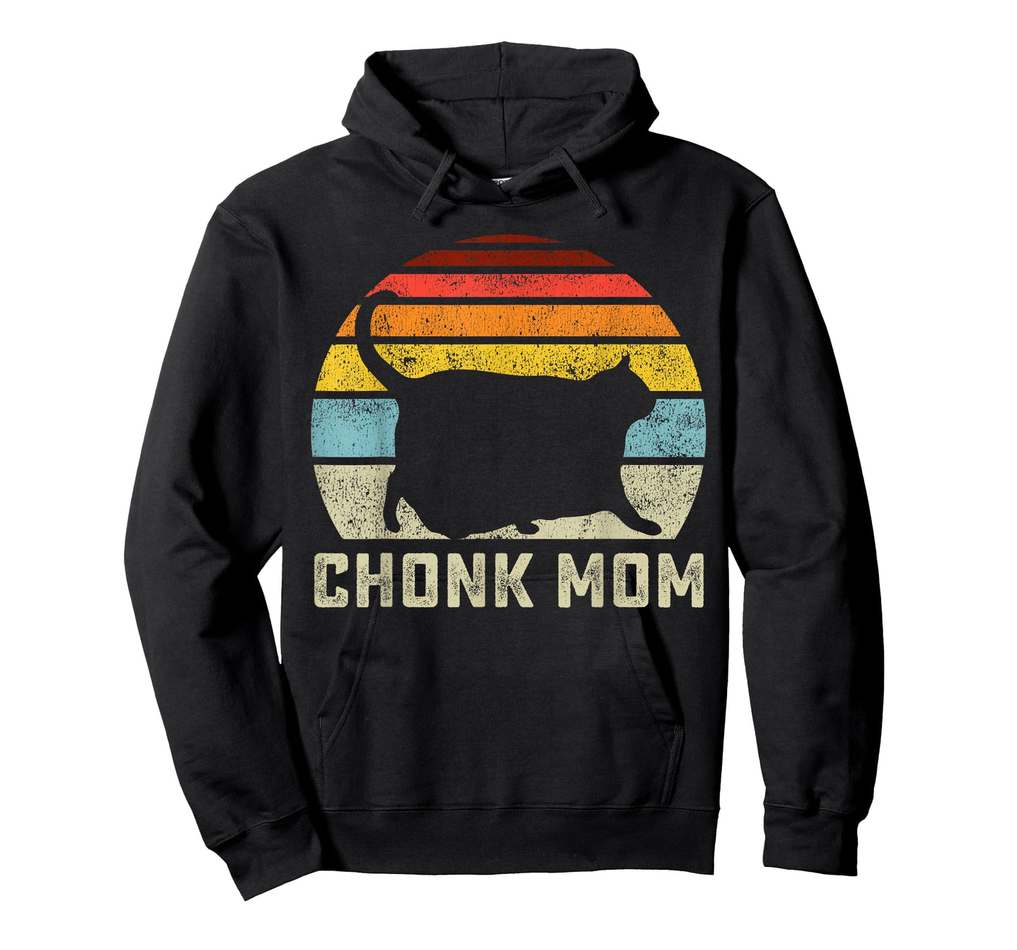 Chonk Cat Mom Scale Meme Funny Retro Style Mommy Cats Memes T-Shirt