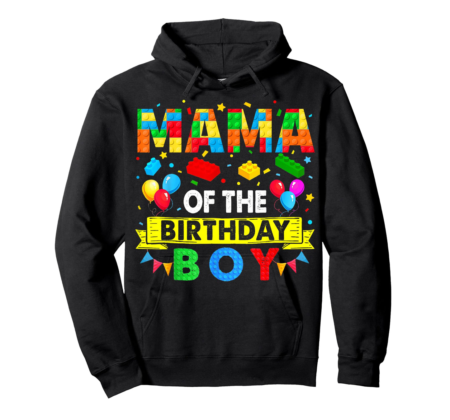 Mama Of The Birthday Boy Master Builder Mom Blocks Building T-Shirt