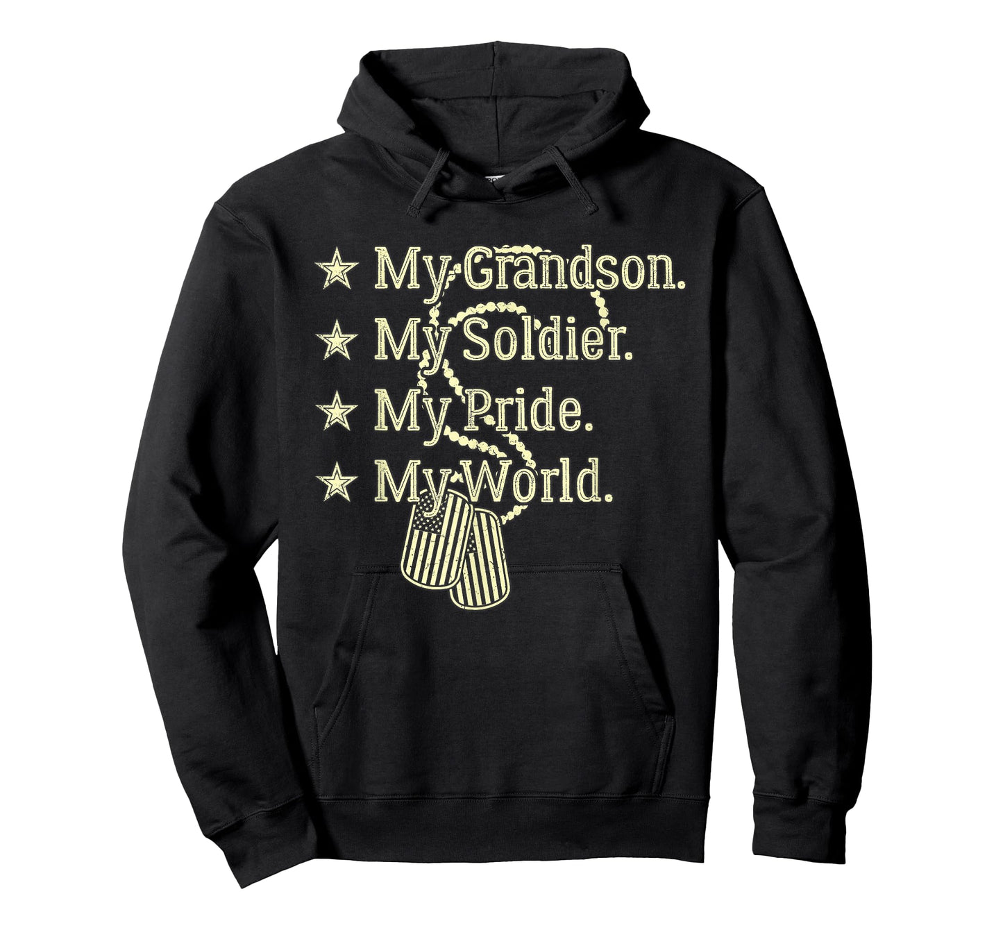 My Grandson My Soldier Hero Proud Military Grandparent Gift T-Shirt