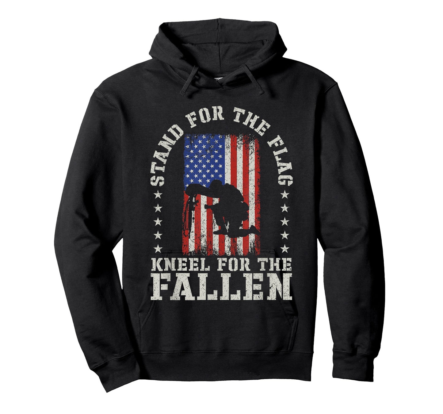 Stand For The Flag Kneel For The Fallen Veteran Patriotic T-Shirt