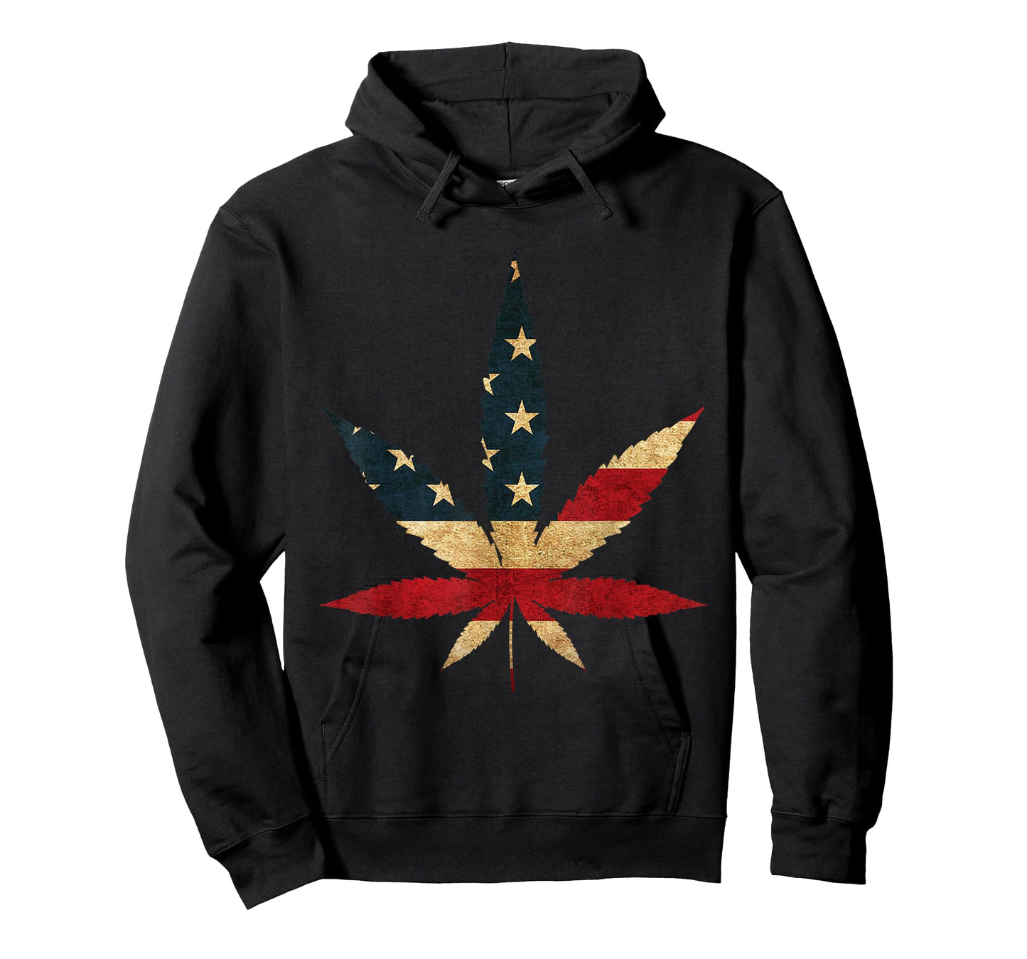 Marijuana Leaf USA Flag graphic - Funny US Weed Legalization T-Shirt