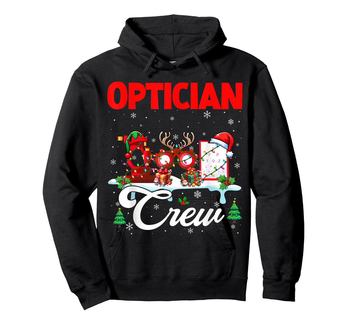Optician Crew Christmas Santa Reindeer Elf Tools Job Team T-Shirt