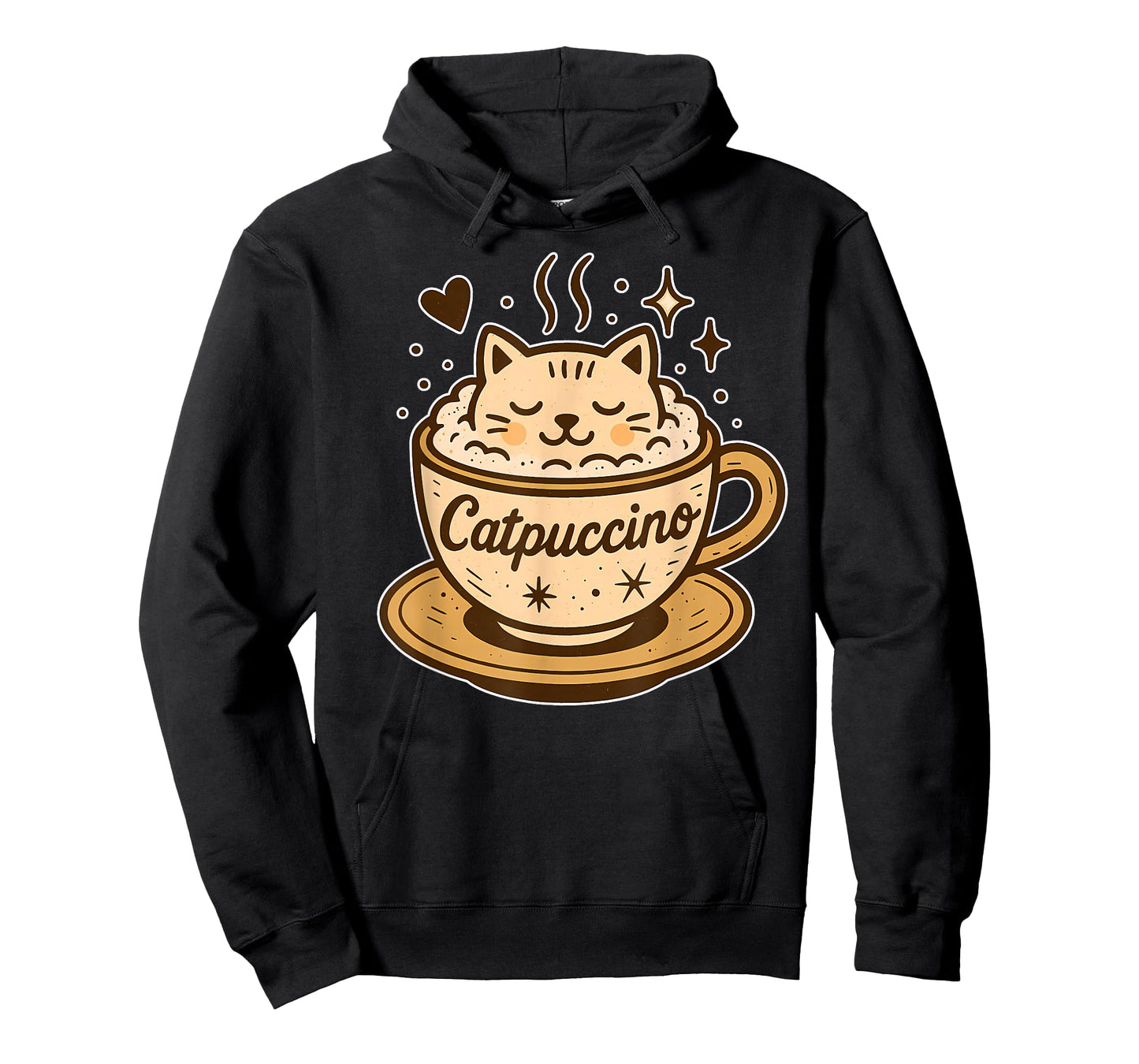 Coffee & Cats Lover Cute Funny Catpuccino Cappuccino Cat Pun T-Shirt