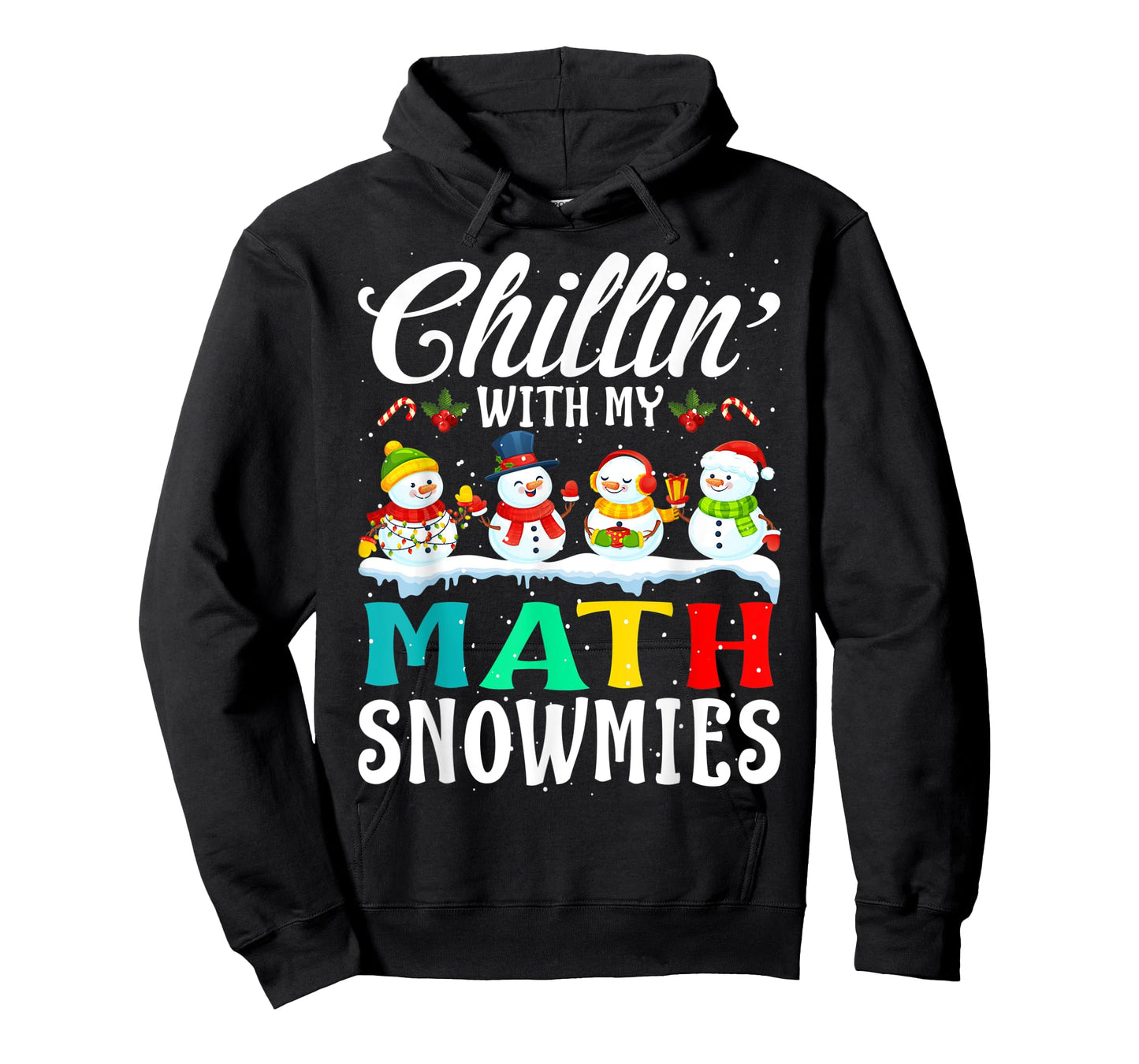 Chillin' With My Math Snowmies Teacher Xmas Gifts T-Shirt