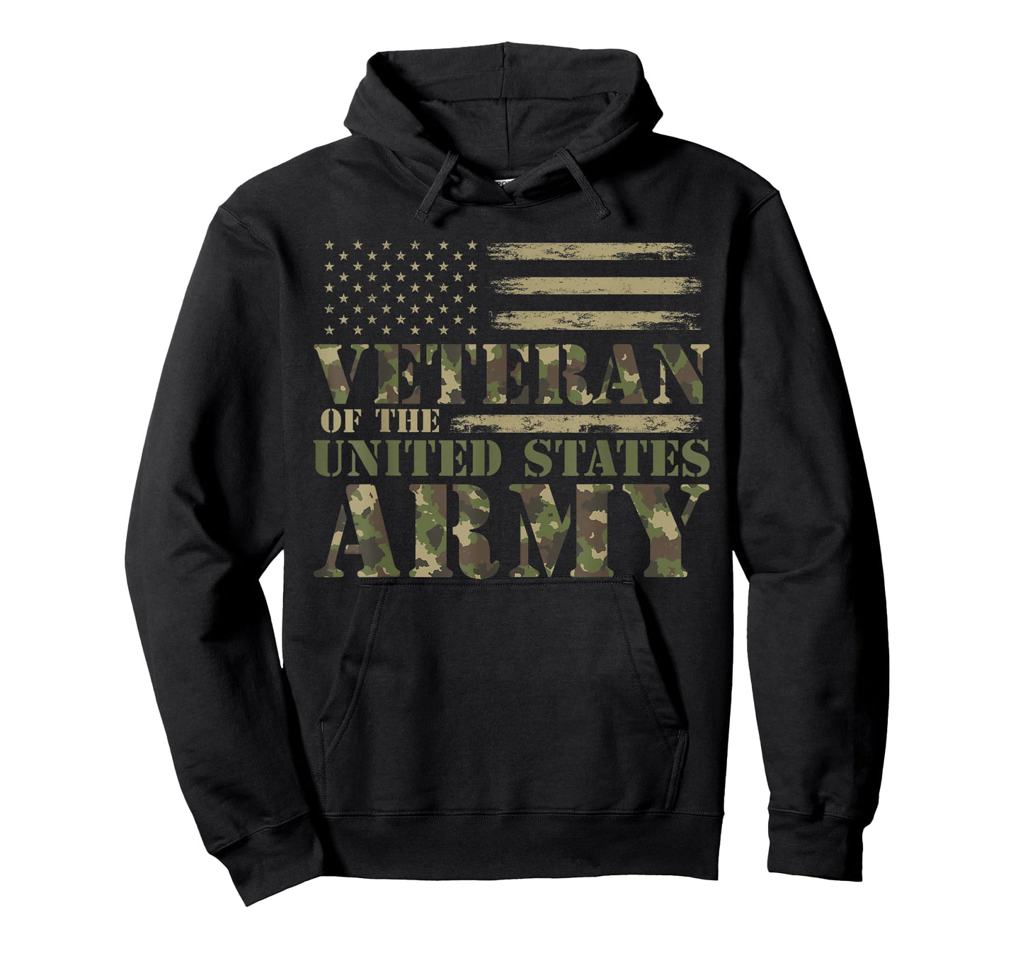 Veteran of The United States Army Camouflage US Flag Veteran T-Shirt
