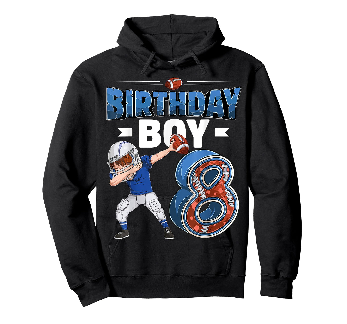 dabbing boy 8 year old American football 8th birthday T-Shirt