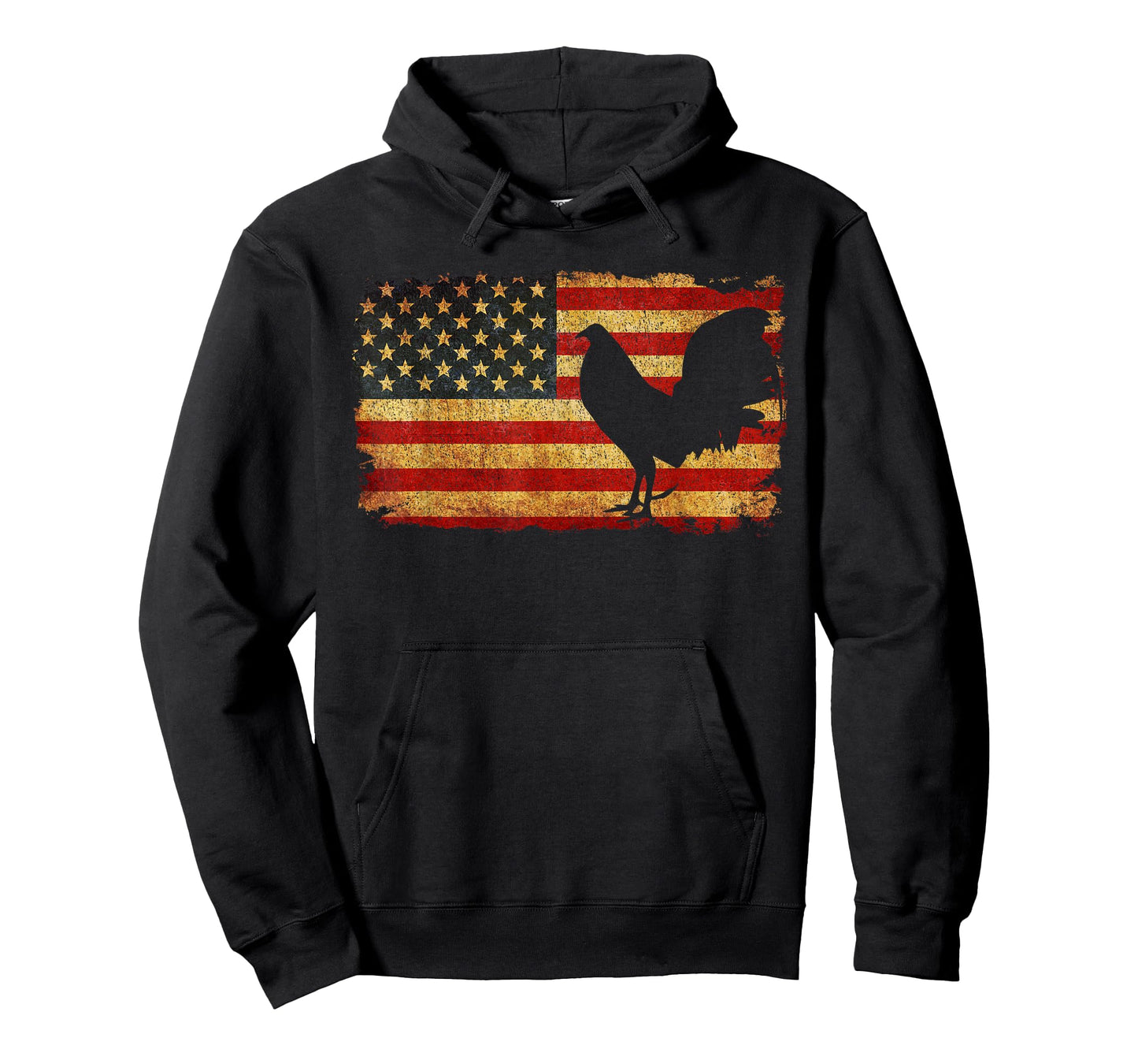 Vintage US Flag Cock Fight T Shirt T-Shirt