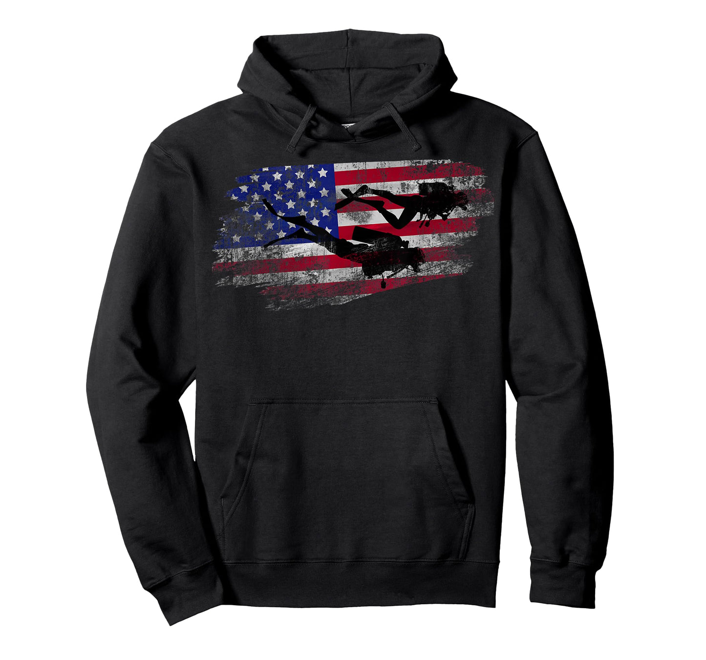 Scuba Diving American Flag Diver Down Dive Flag Underwater T-Shirt