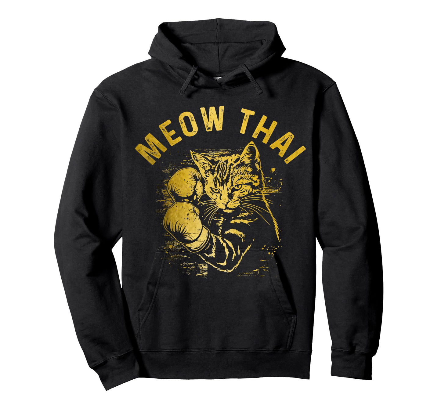 Meow Thai Funny Muay Thai Boxing Cat Martial Arts MMA Boxer T-Shirt