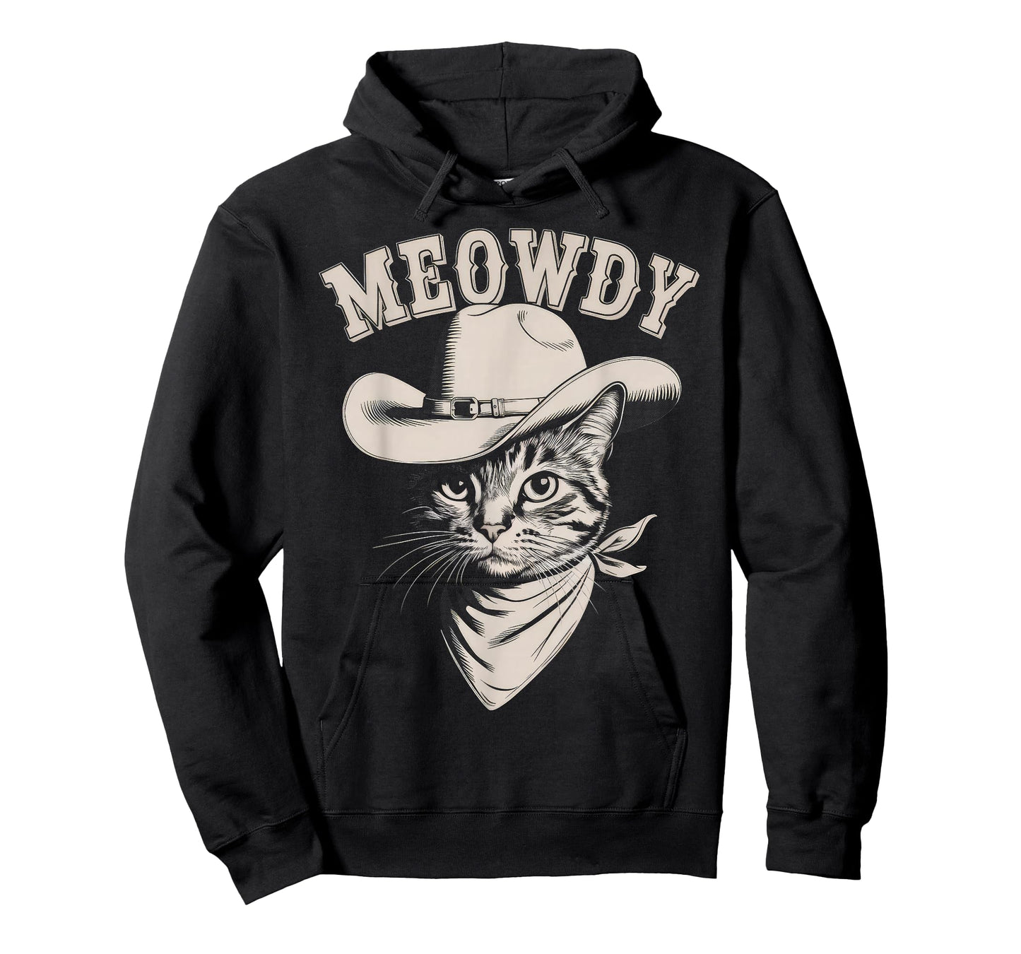 Meowdy Cat Funny Cowboy Western Graphic Cat Lady Cat Dad T-Shirt