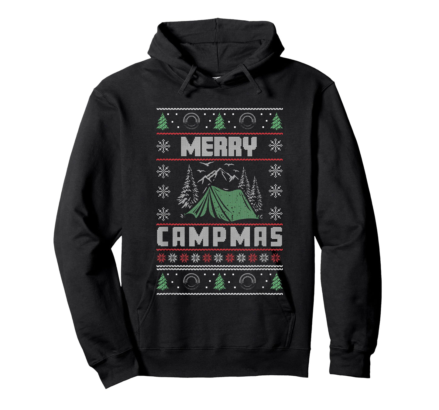 Merry Campmas Xmas Camper Forest Ugly Christmas Camping T-Shirt