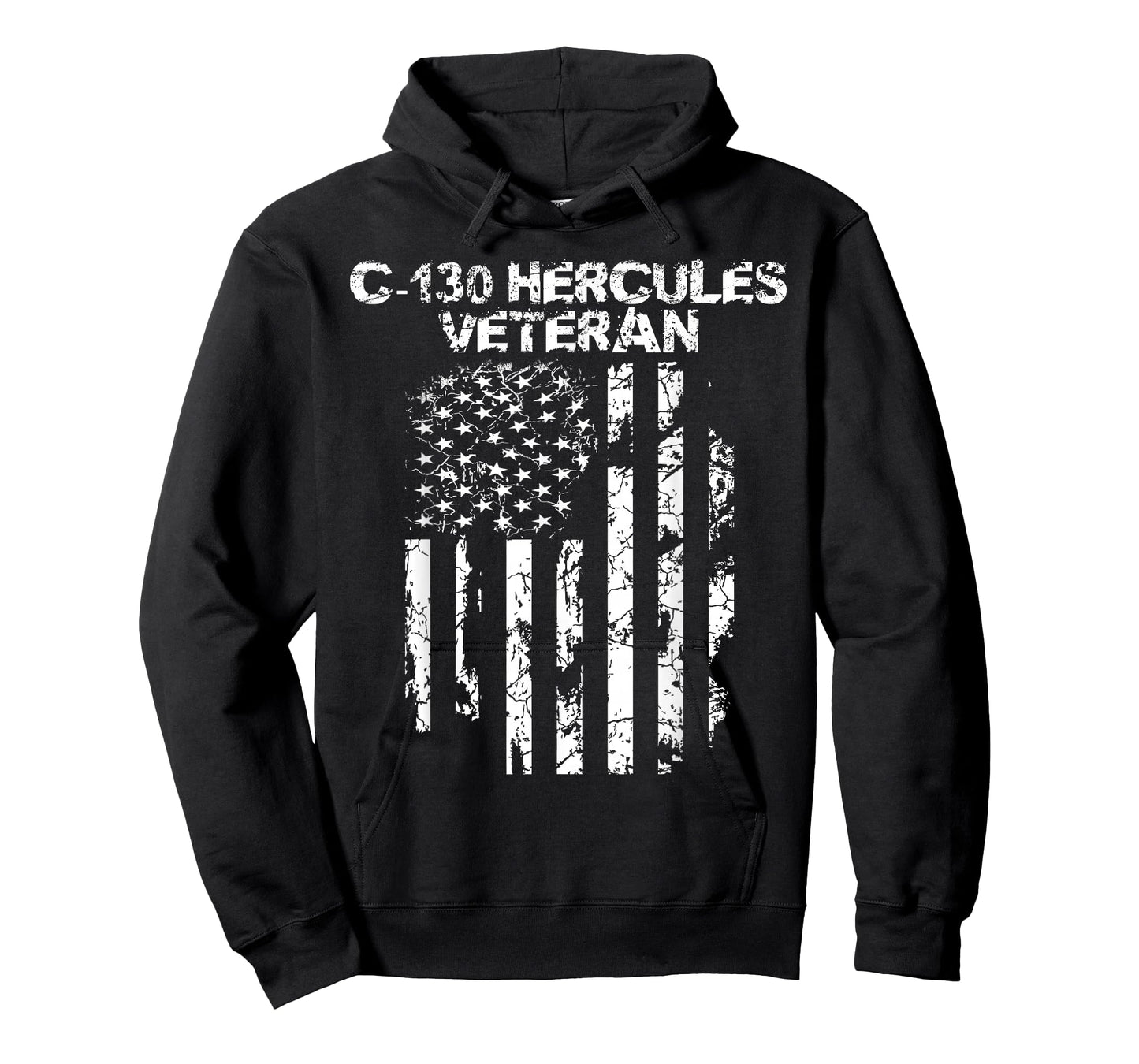 Military Tee Co. C-130 Hercules Unisex T-Shirt - Black, Small