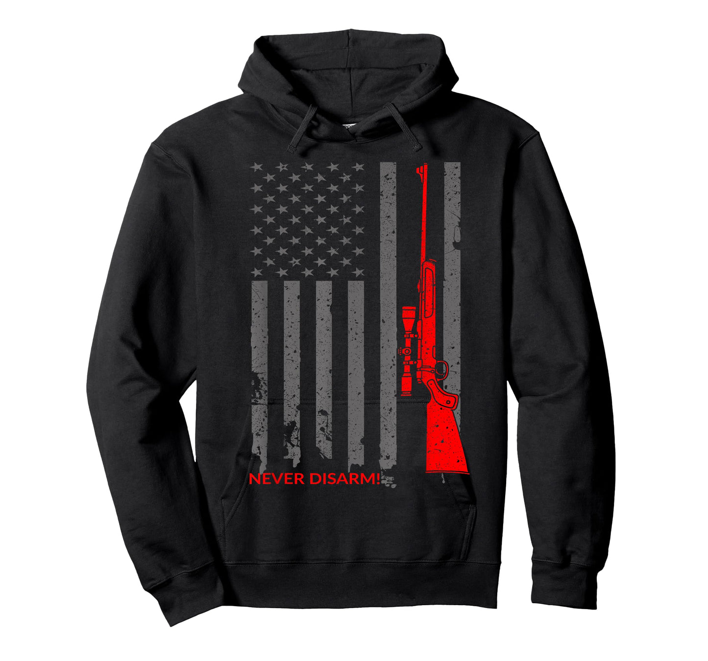 Never Disarm T-Shirt American Flag and Rifle Shirt T-Shirt for Women Men