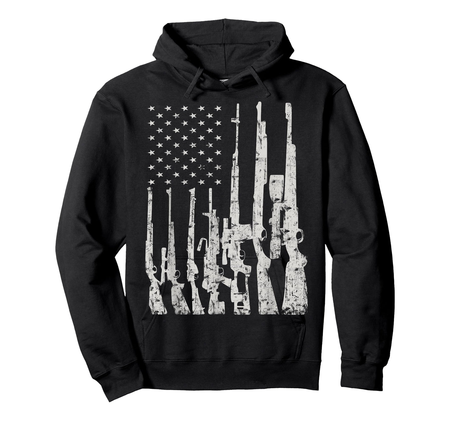 Big American Flag With Machine Guns T-Shirt Gun Flag Shirt T-Shirt