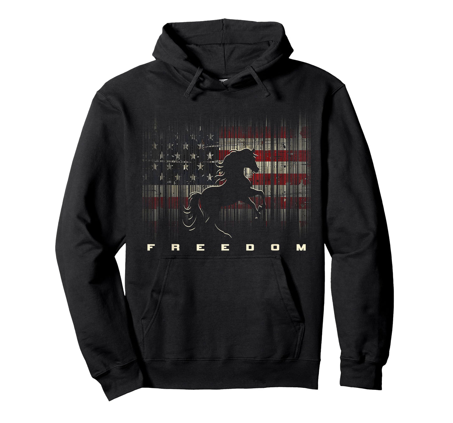 American Flag Horseback Riding Apparel - Horse T-Shirt