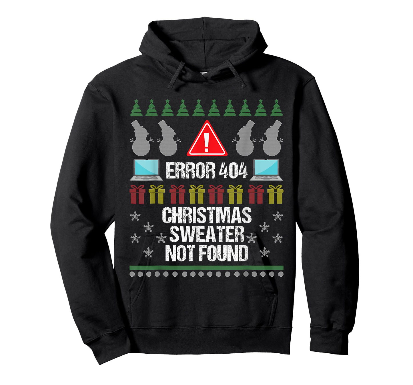 Computer Error 404 Ugly Christmas Sweater Not Found Shirt T-Shirt