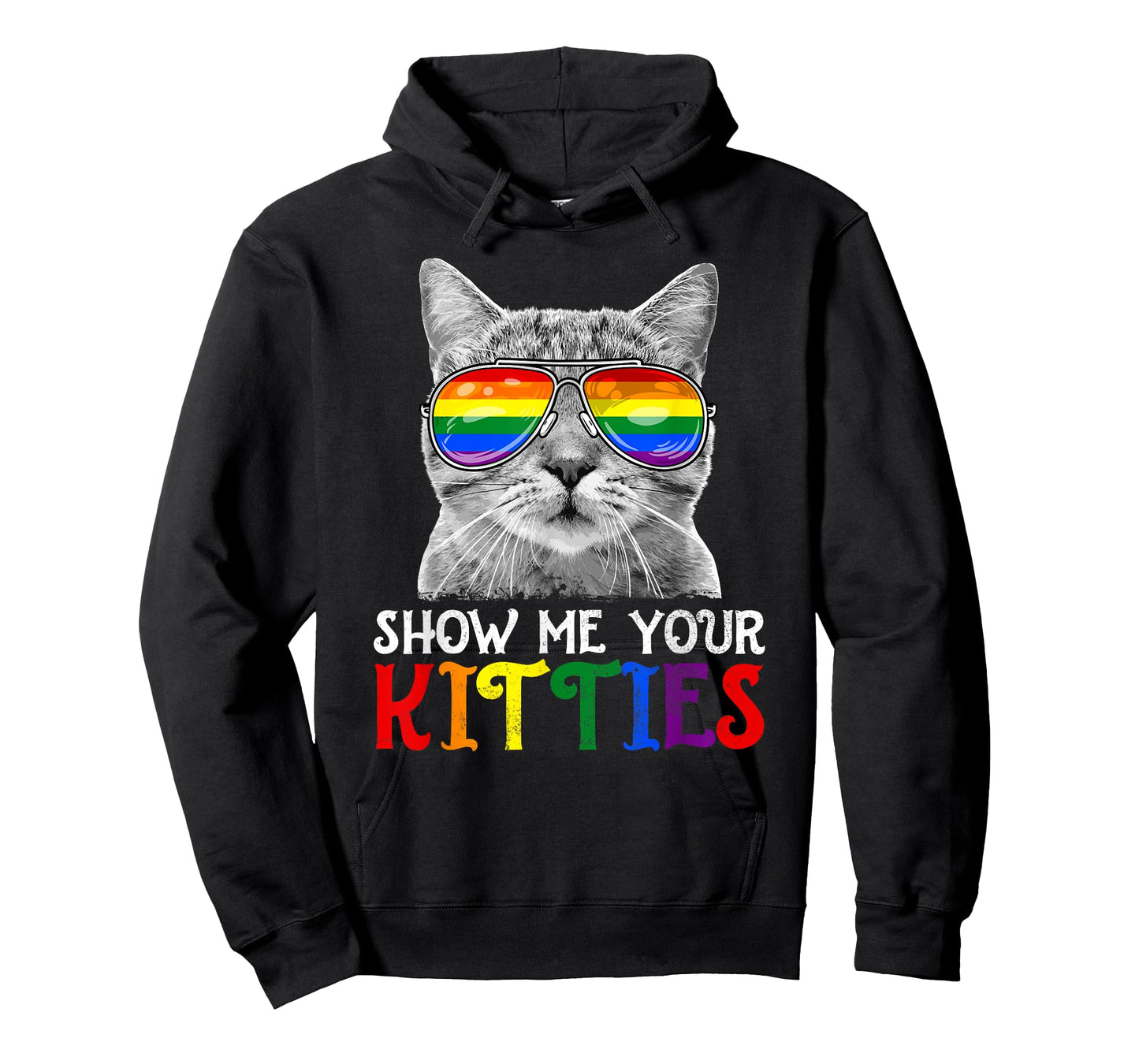 Show Me Your Kitties Proud Ally Cat Lover LGBT Gay Pride Men Women T-Shirt
