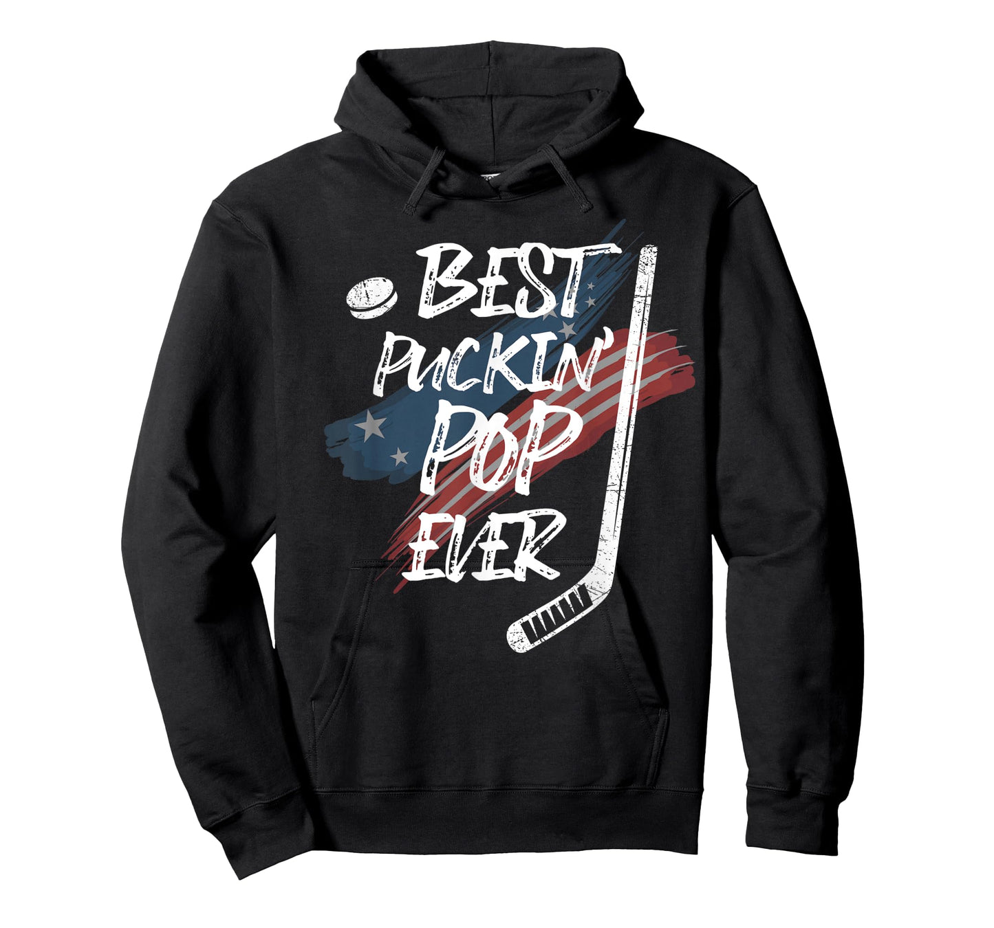 Best Puckin' Pop Ever Shirt American Flag Hockey Dad Gift T-Shirt