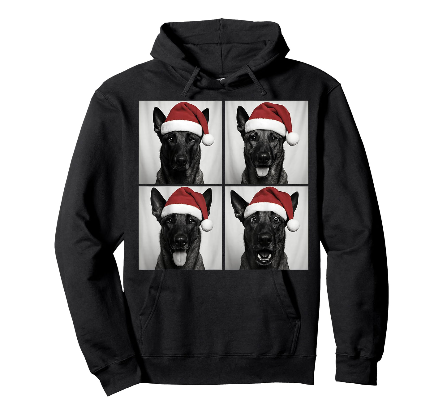 Funny Christmas Belgian Malinois Santa Dog Lover Photo Booth T-Shirt