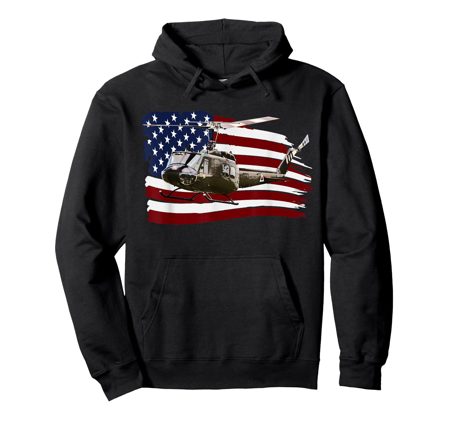UH-1 UH1 Huey Helicopter T shirt American Flag usa T-Shirt