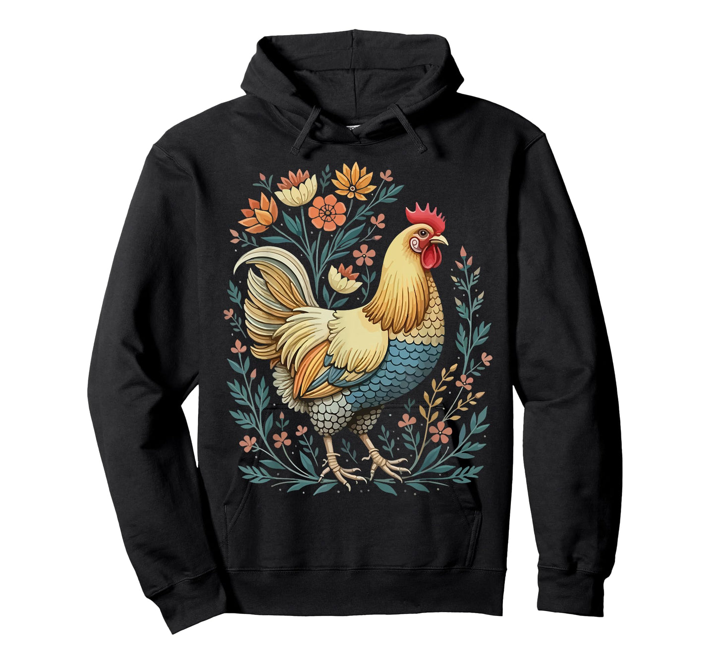 Chicken Florals Funny Farm Animals Farming Chicken Hen Lover T-Shirt
