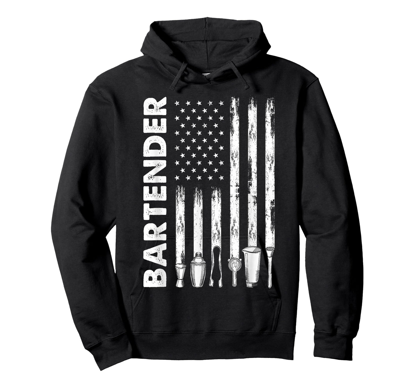 American Flag Bartender Funny Bartending Barkeep T-Shirt