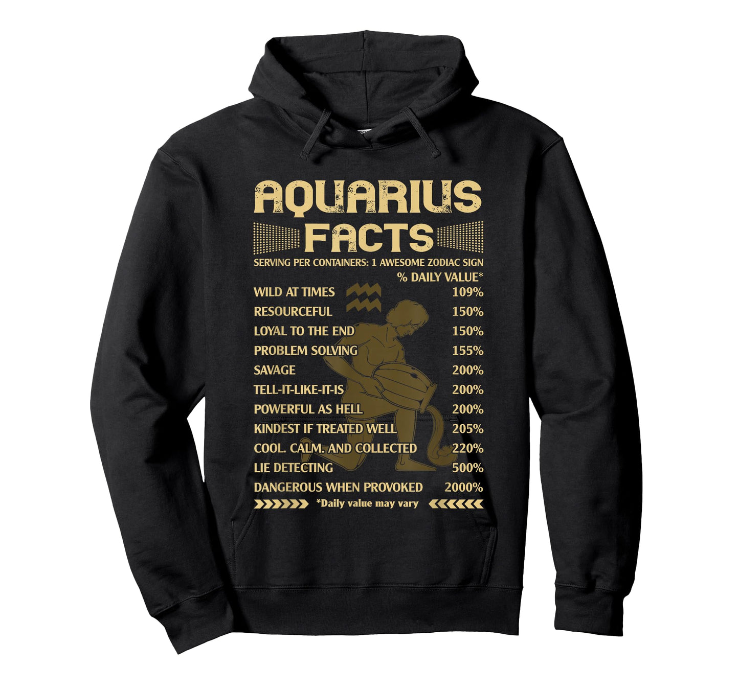 Funny Aquarius Facts February Birthday Men Women Gift T-Shirt