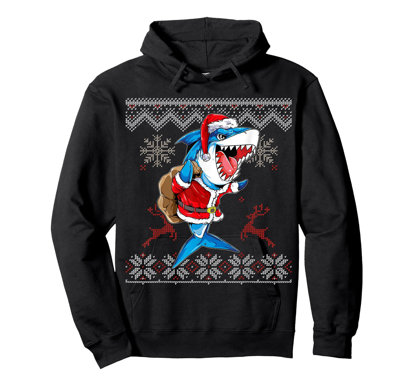 Christmas Shark Jawlly Santa Merry Xmas Sharkmas Baking T-Shirt