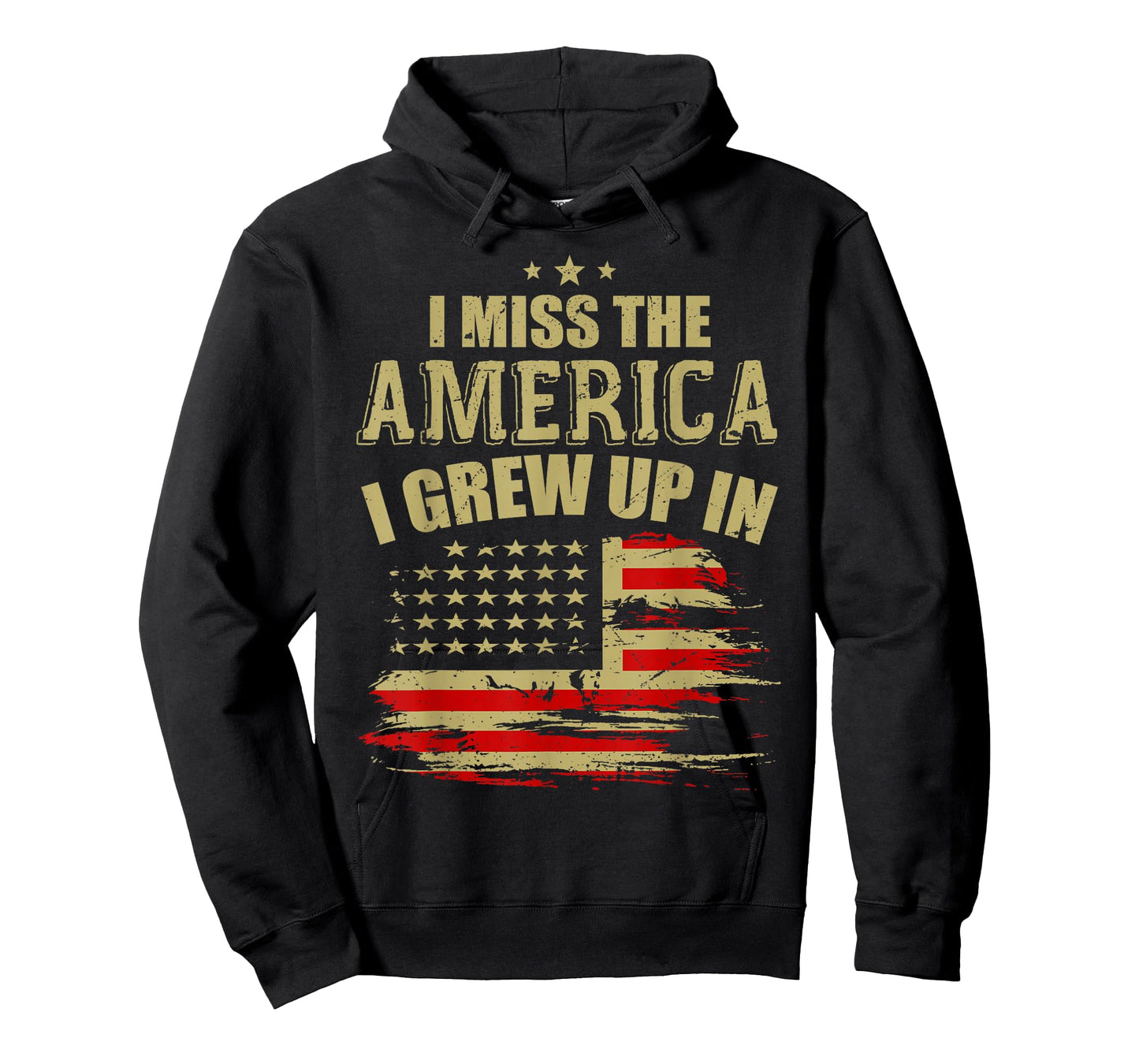 I Miss The America I Grew Up In American USA Flag T-Shirt for Women Men