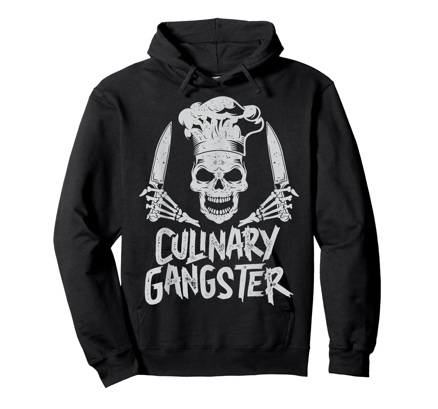 Chef Culinary Gangster Men Women Cook Skull Cooking Knife T-Shirt