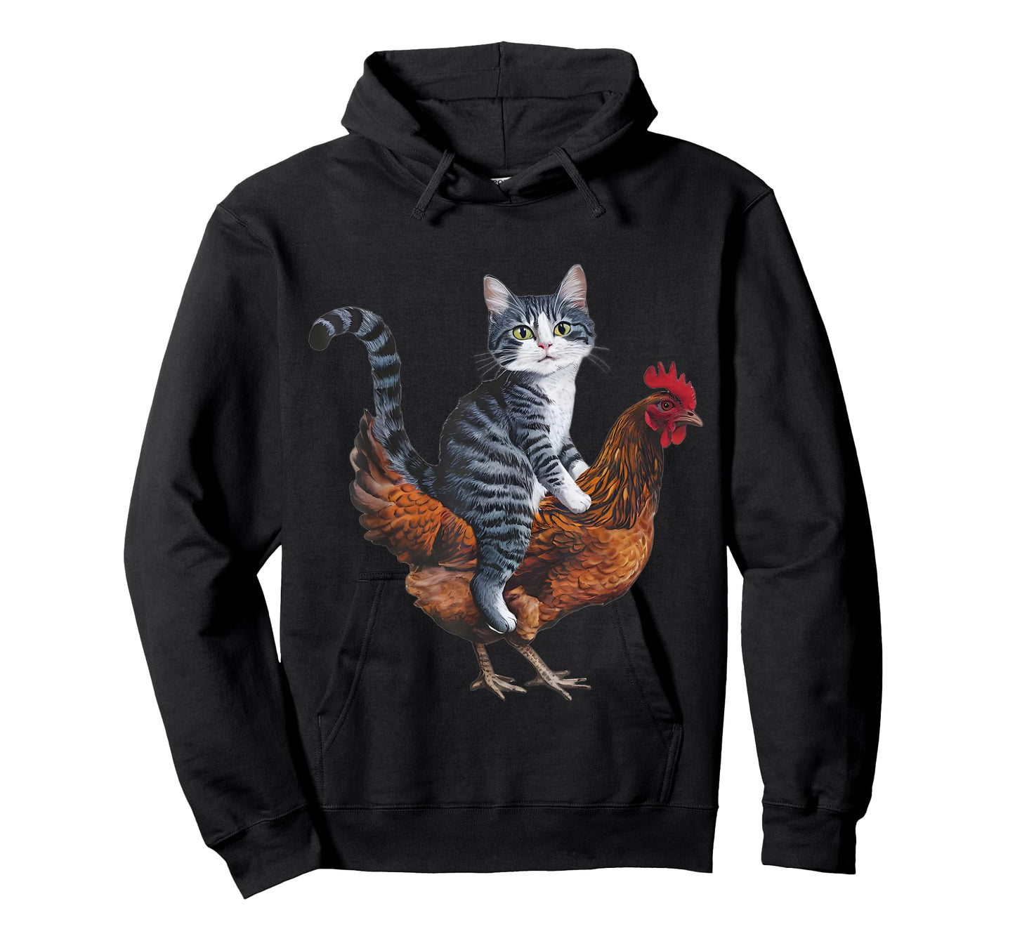 Funny Cat on a Chicken Lover T-Shirt