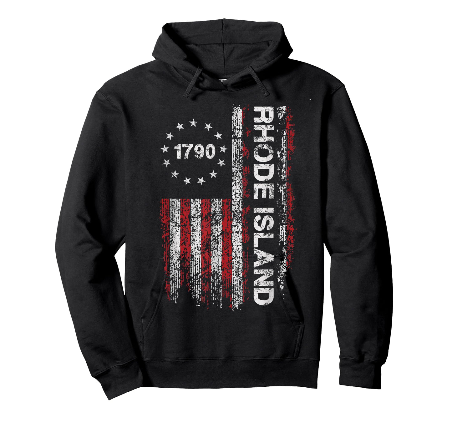 1790 Rhode Island State US Flag Vintage For Men Women Youth T-Shirt