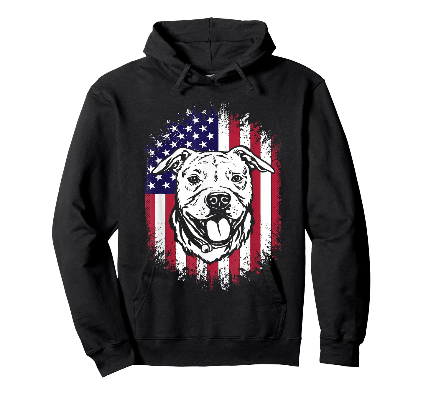 American Flag Amstaff American Staffordshire Terrier Women Men T-Shirt