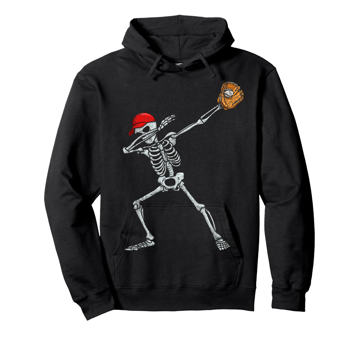 Vintage Fun Dabbing Skeleton Baseball Player Halloween Dab T-Shirt