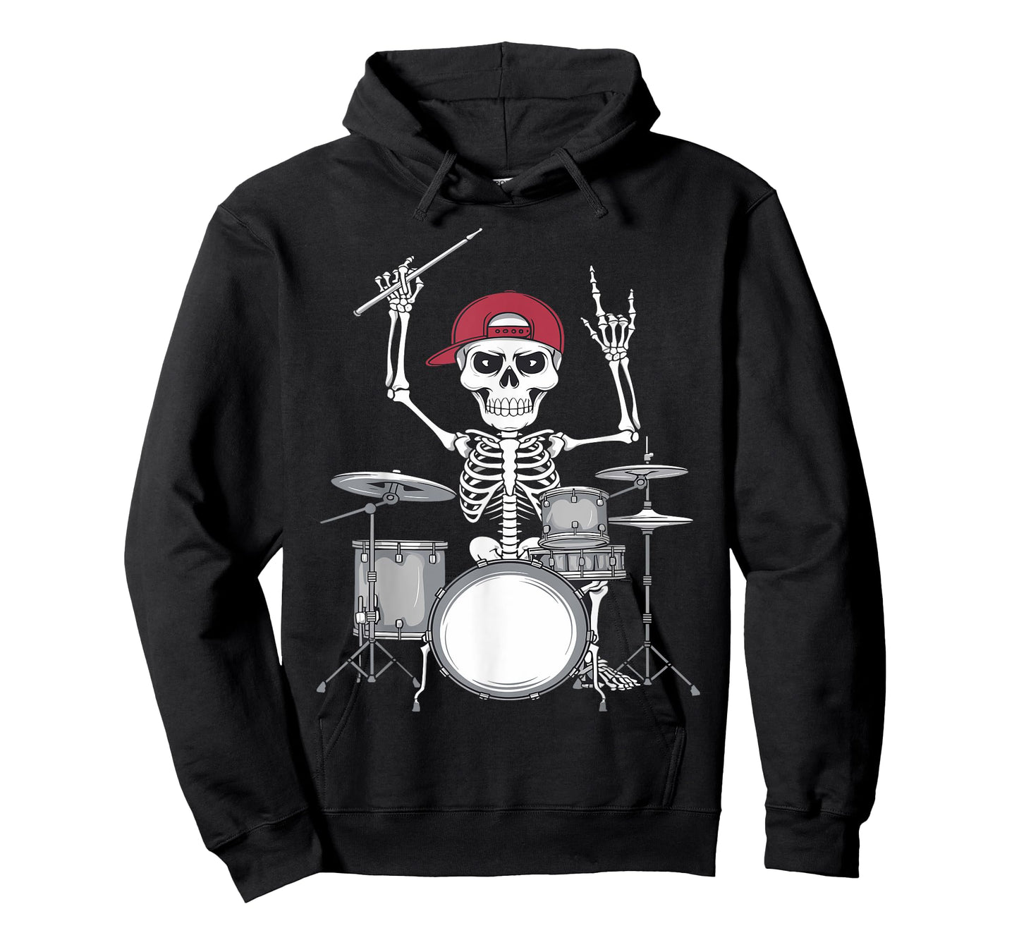 Skeleton Drummer Halloween Costume Playing Drums Boys Men T-Shirt