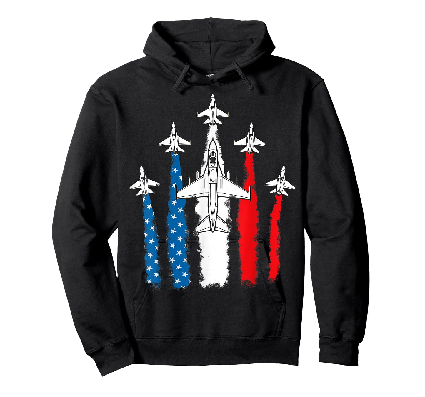 Patriotic USA Flag Fighter Jets Kids 4th of July T-Shirt