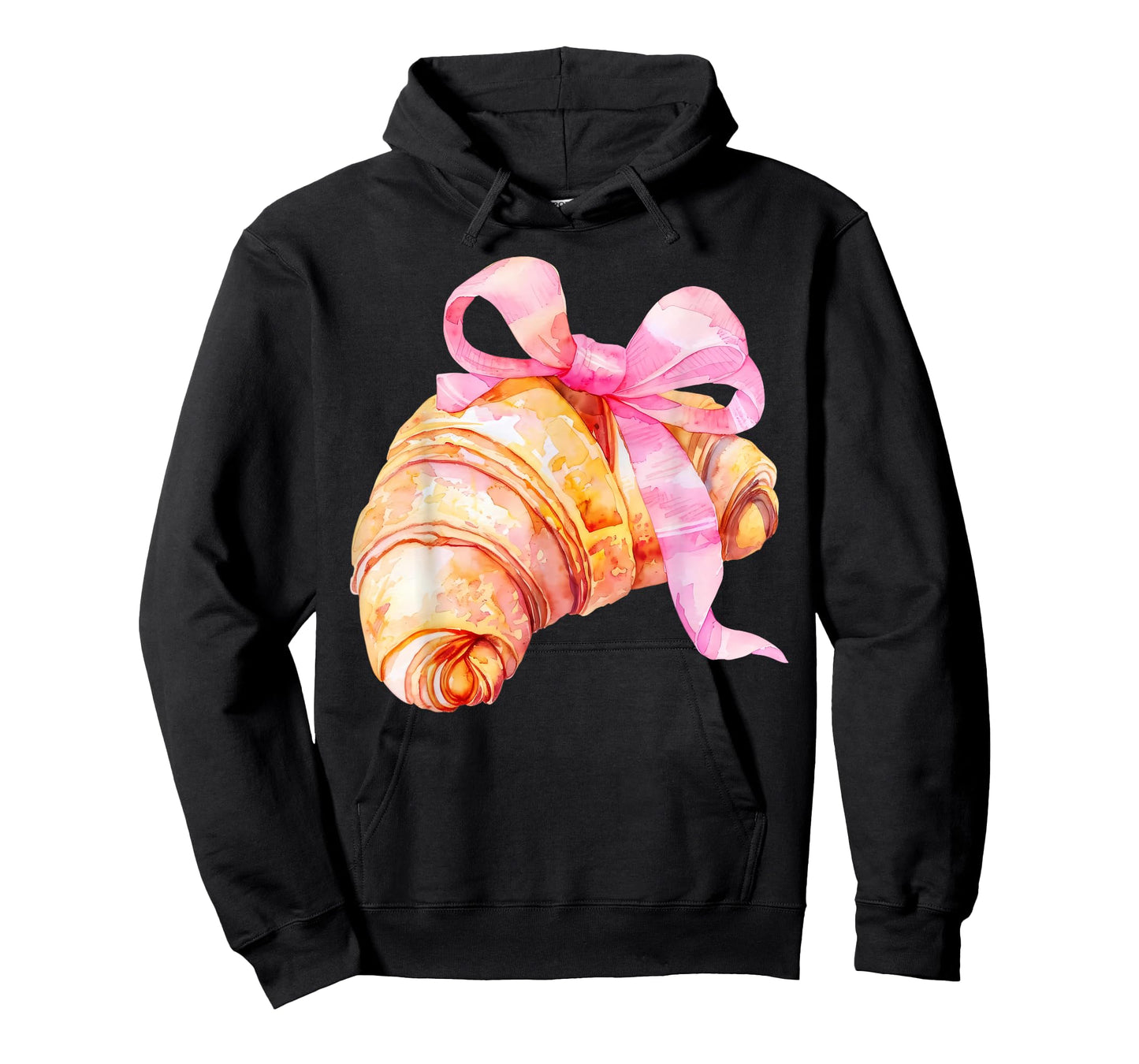 Coquette Pink Bow Croissant Cute Baking Baker Girl Women T-Shirt