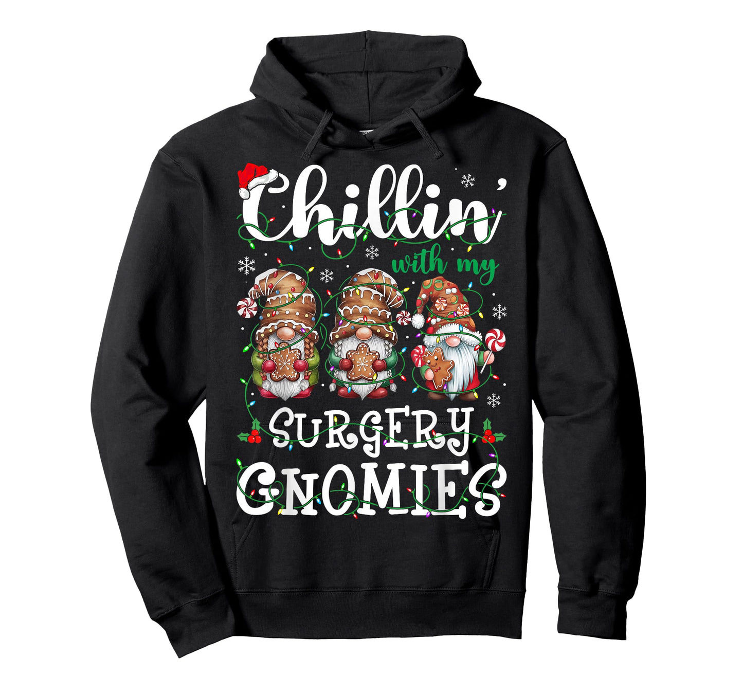 Chillin With My Surgery Gnomies Christmas Surgical Nurse T-Shirt