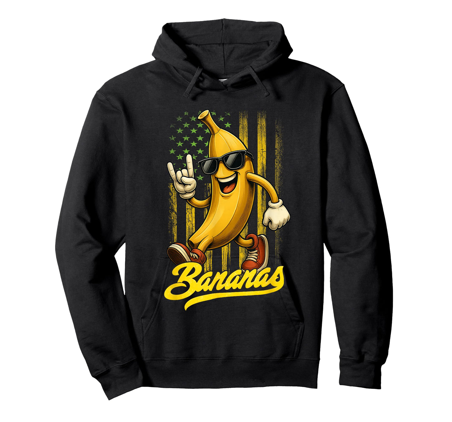 Funny Bananas Proud Name Retro American Flag Bananas Lover T-Shirt