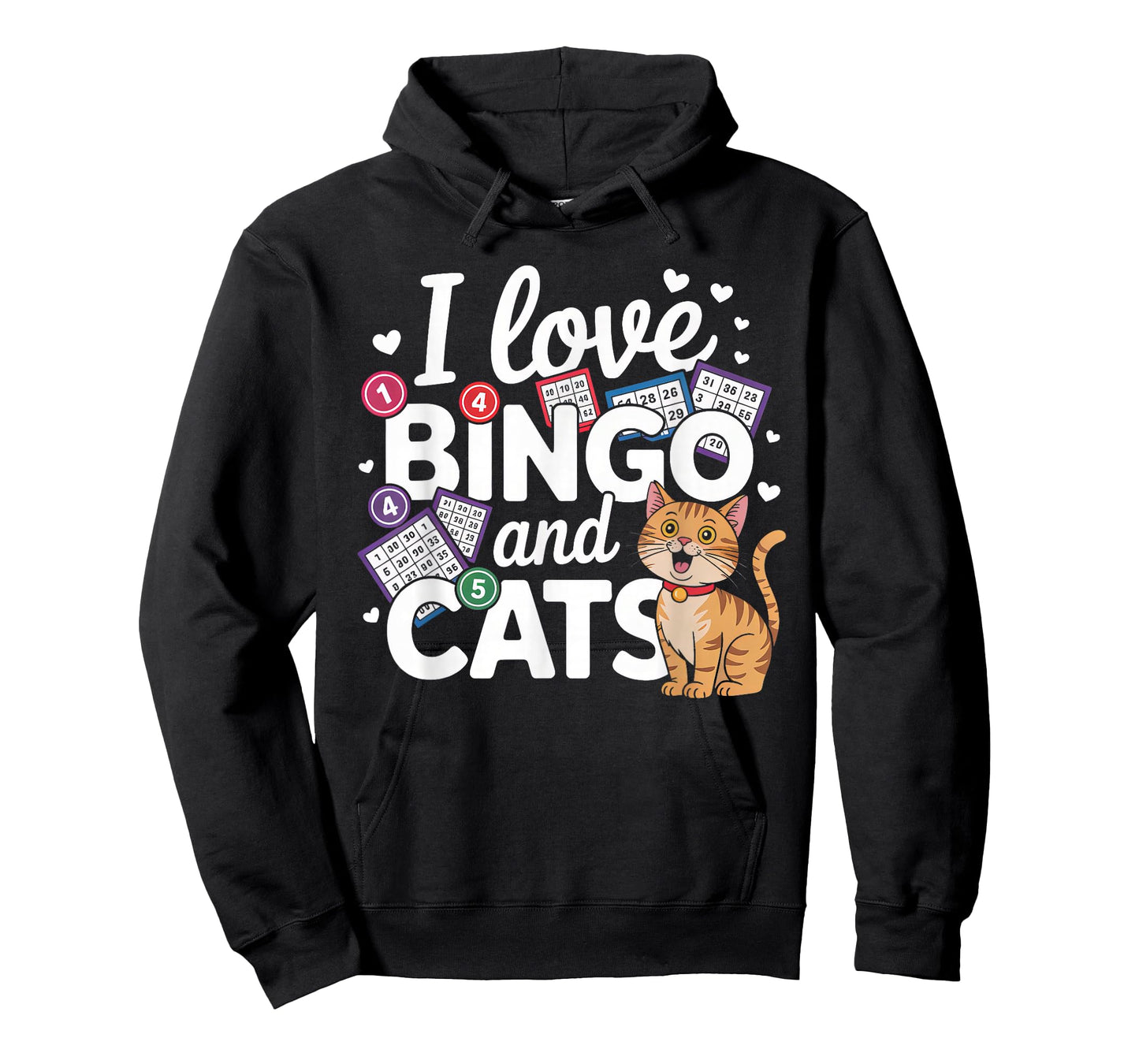 Cat Lover I Love Bingo And Cats Gambling Bingo Player Bingo Men Women T-Shirt