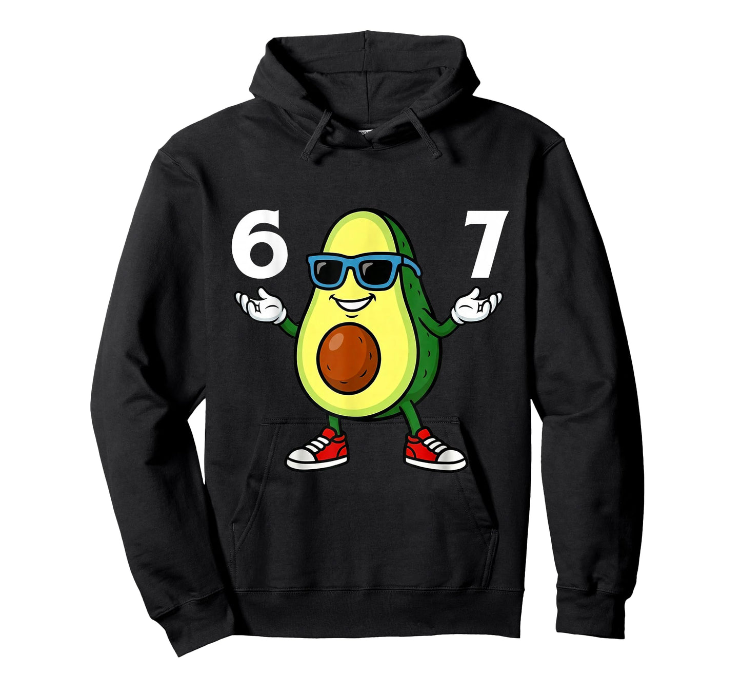 67 Avocado 6 7 Funny Cool Six Seven Meme Cartoon Boys Teen T-Shirt
