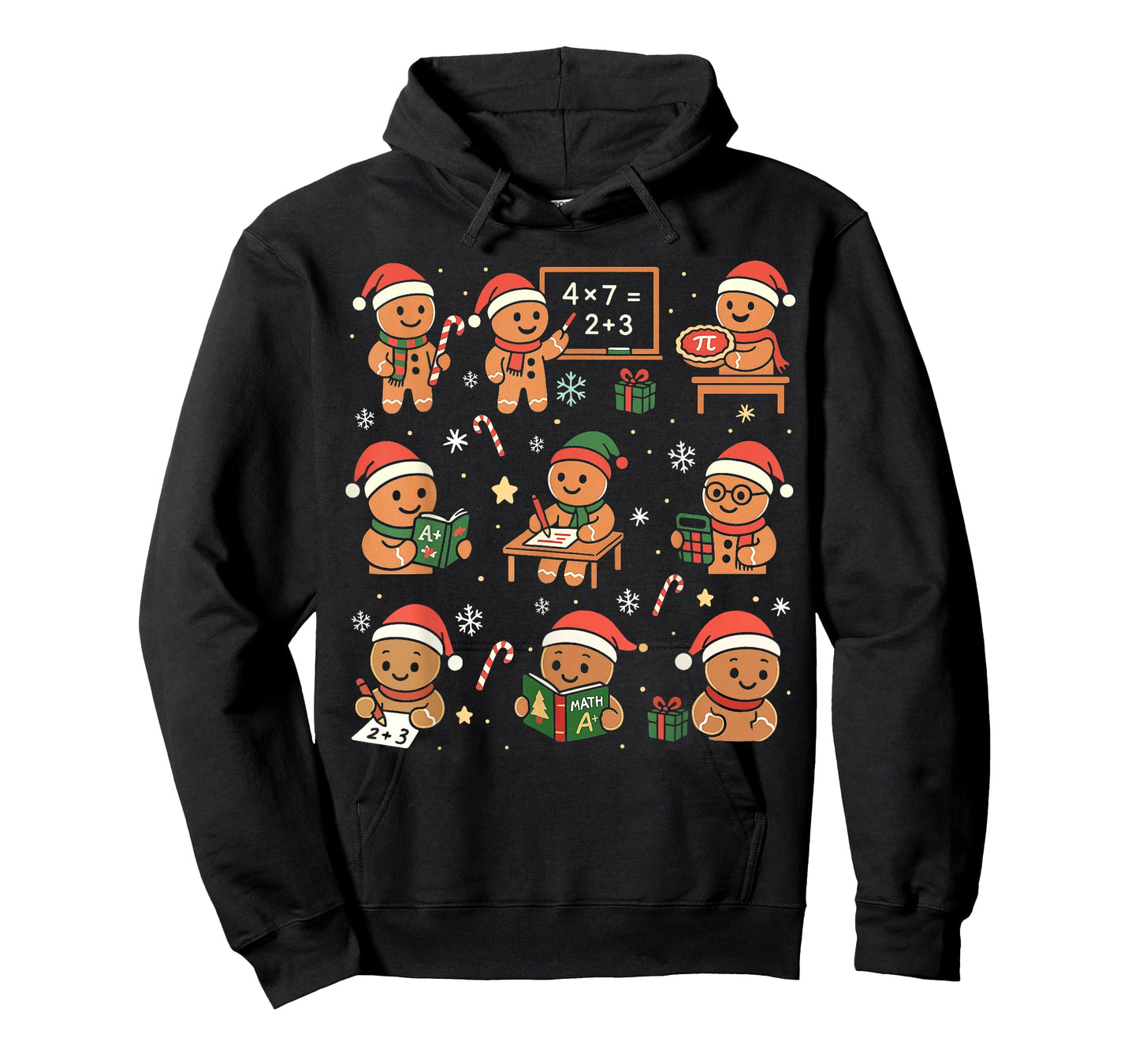 Gingerbread Christmas for Math Teacher Funny Educator Xmas T-Shirt